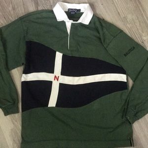 Vintage Nautica long sleeve polo